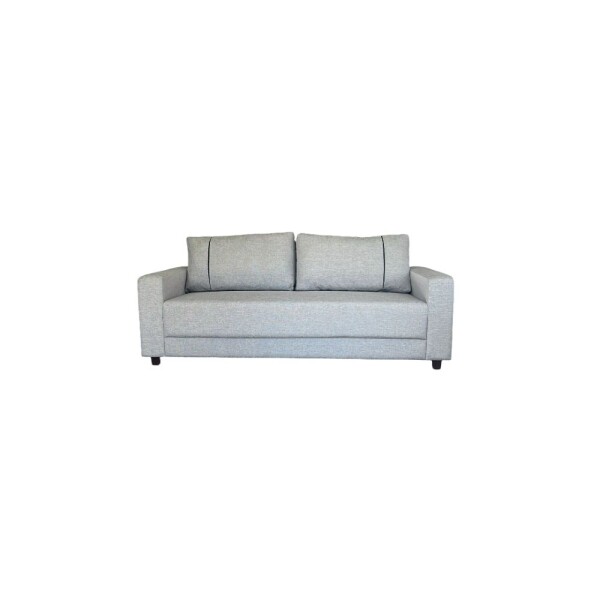 Sofa 3 cuerpos tela tramada gris con puntos negros y crudos. Sofa 3 cuerpos tela tramada gris con puntos negros y crudos.