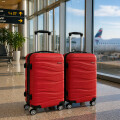 Valija Rigida Carry On Con Mango Telescopico Rojo