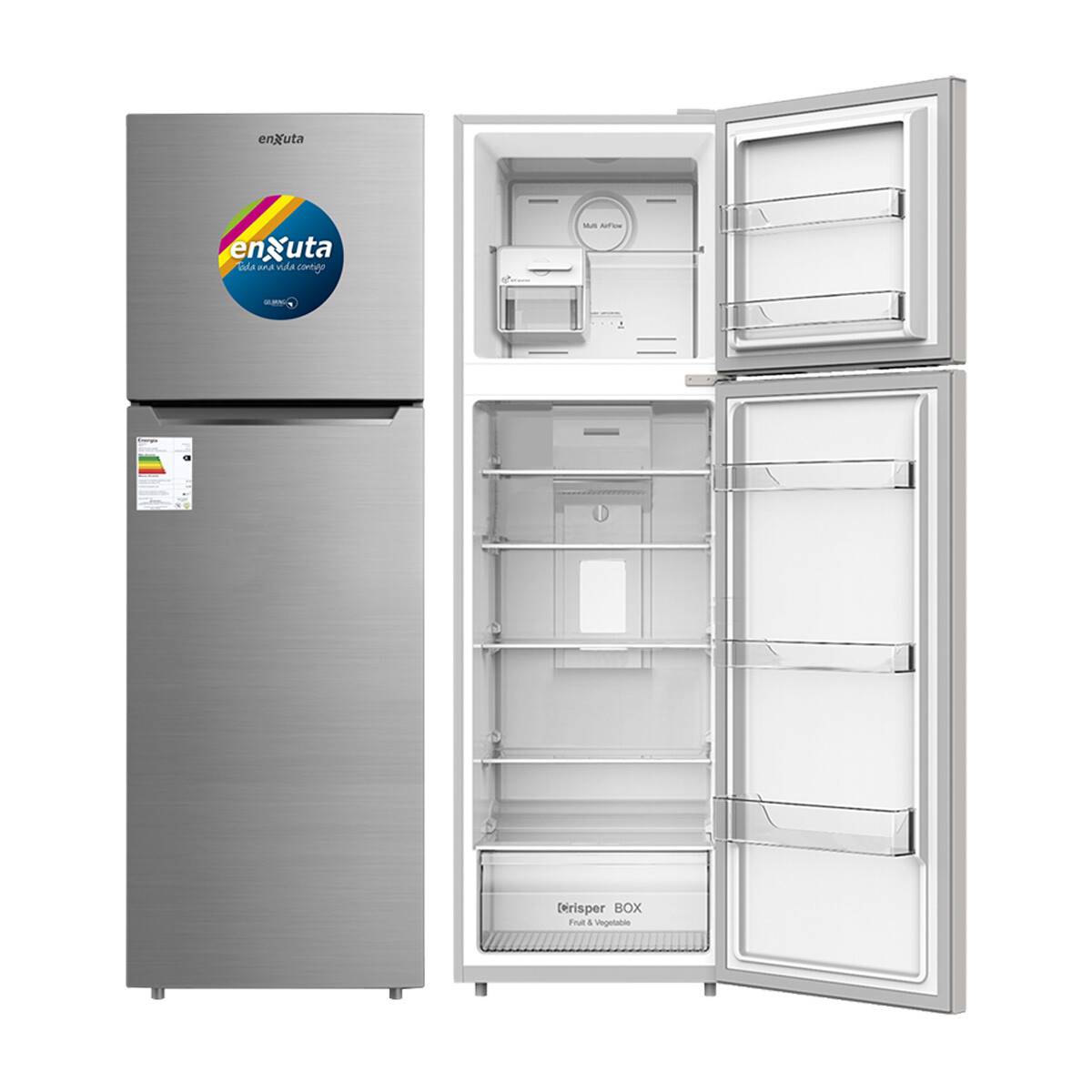Refrigerador Enxuta RENX275w-1 Frío Seco 248 Litros - Inox 