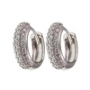 Caravanas / Aros de oro blanco 18k con circonias N0378W Caravanas / Aros de oro blanco 18k con circonias N0378W
