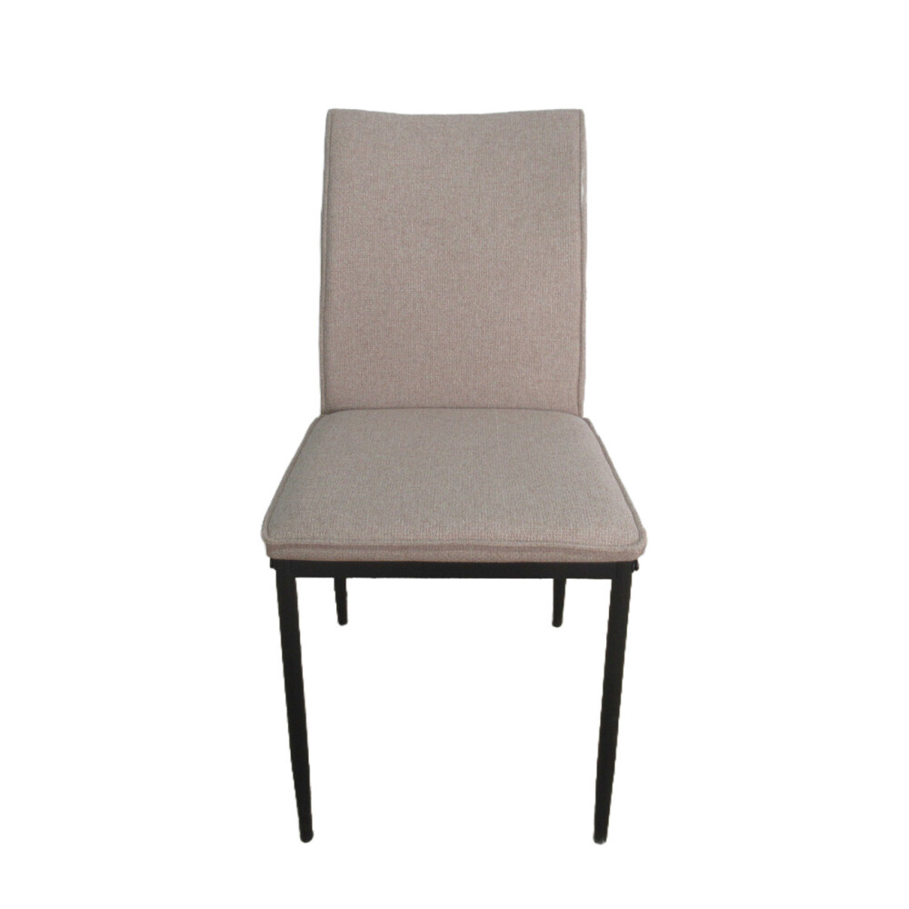 Silla con asiento y respaldo tapizado - Patas en metal Silla con asiento y respaldo tapizado - Patas en metal