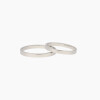 Par de alianzas en oro blanco 18K modelo cinta Par De Alianzas En Oro Blanco 18k Modelo Cinta