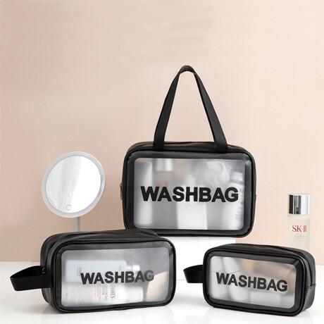 Set de Neceser de Viaje Transparentes Impermeables Washbag Negro