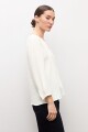 Blusa plumeti escote V crudo