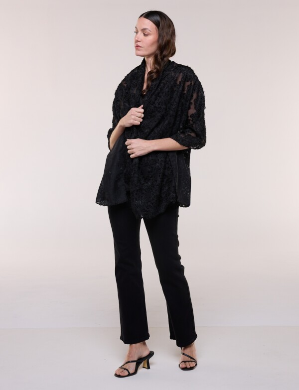 Pashmina Noche Texturizada NEGRO