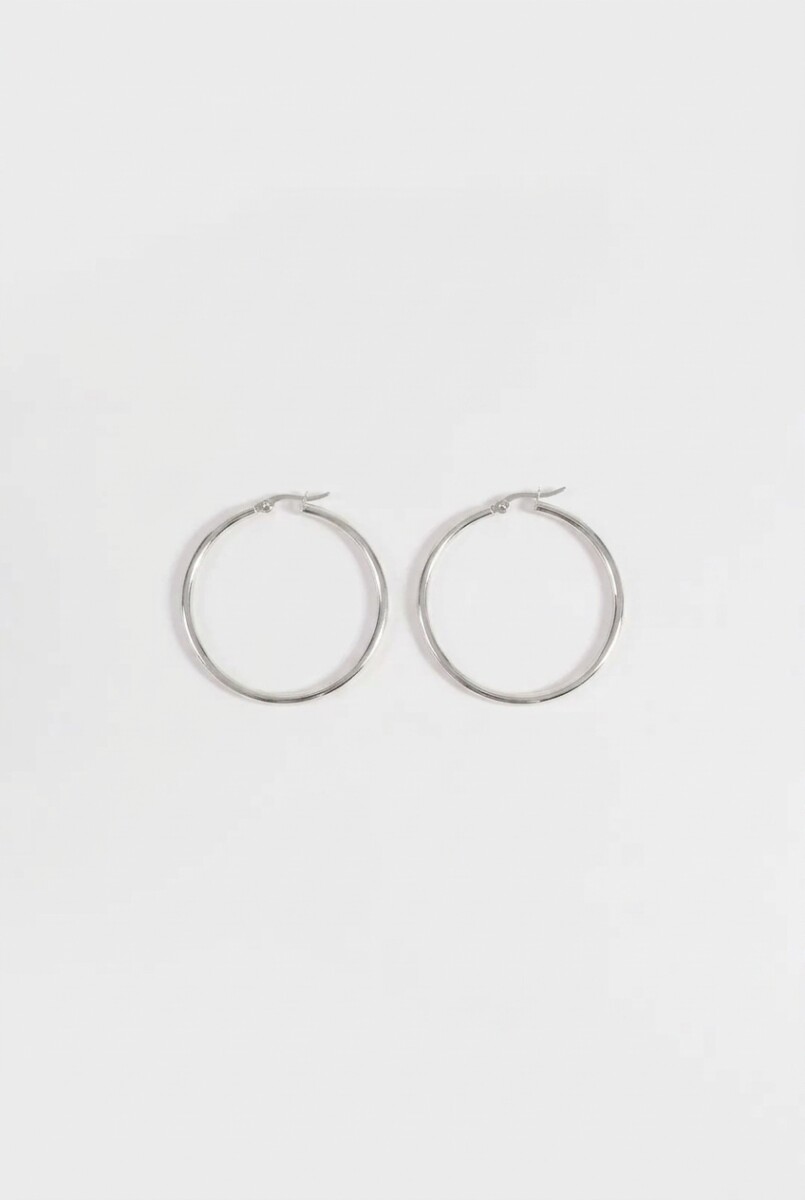 Aros acero extra large - plateado 