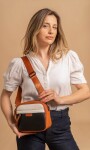 BANDOLERA MORRAL PALMA NEGRO BLANCO Y CARAMELO