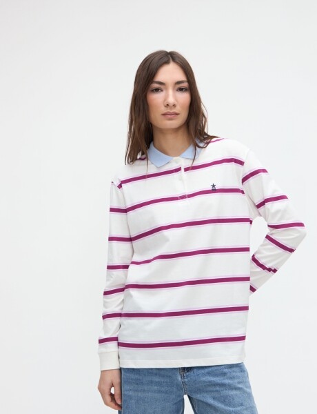 Remera polo Danica Off white