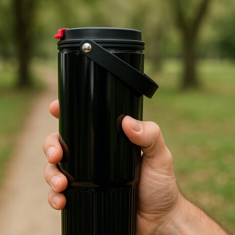 Vaso térmico con manija 500ml Negro