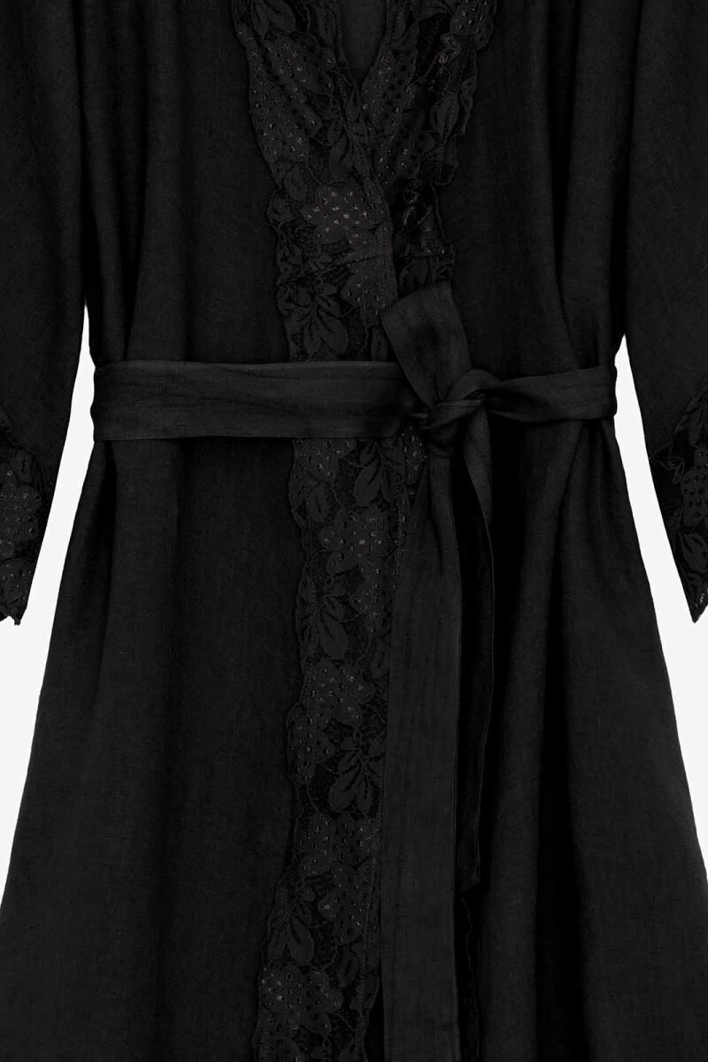 KIMONO ENCAJE Negro