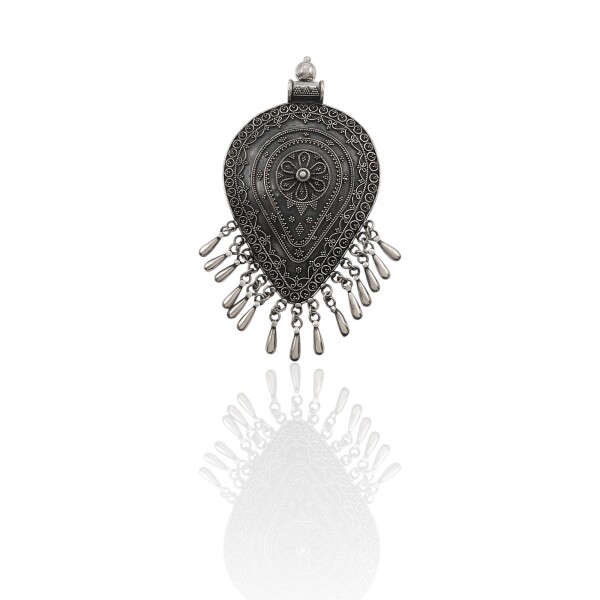 Dije hoja Hindu - Plata Tailandesa 925-Sin piedra-CP4585 Sinpiedra