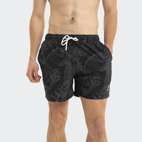 Short Reef Swim Estampado Negro