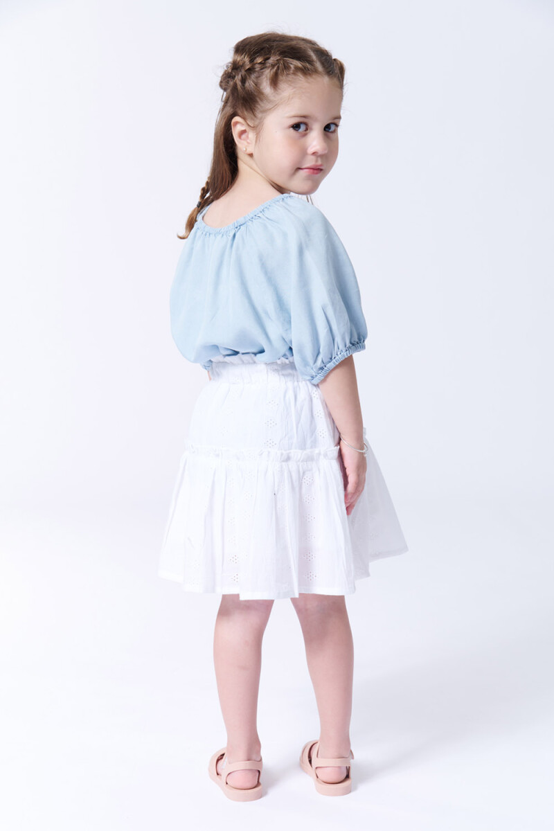 Pollera broderie Blanca