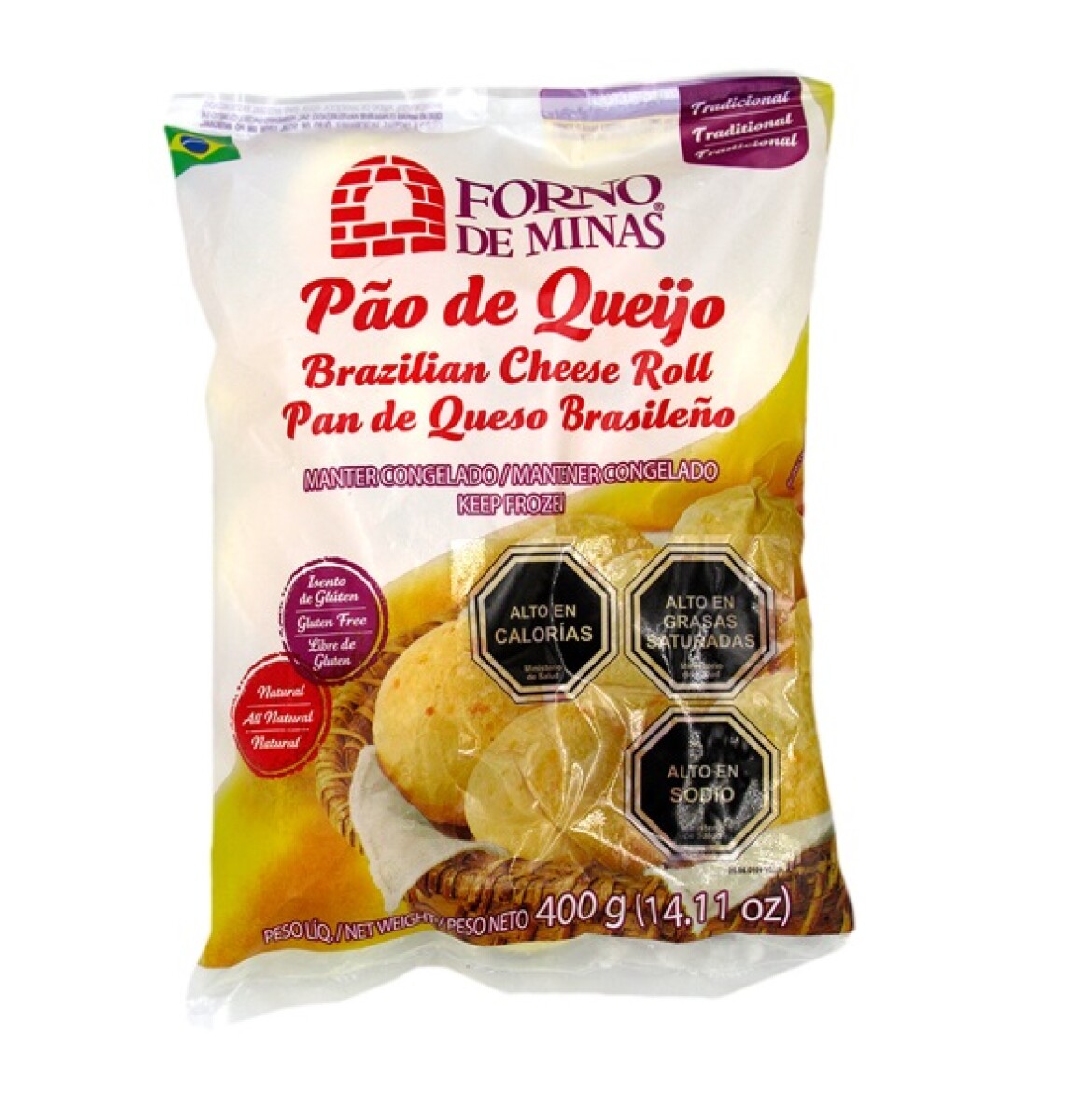 PAN DE QUESO TRADICIONAL 400G +SOLO PDE O WEB+ 