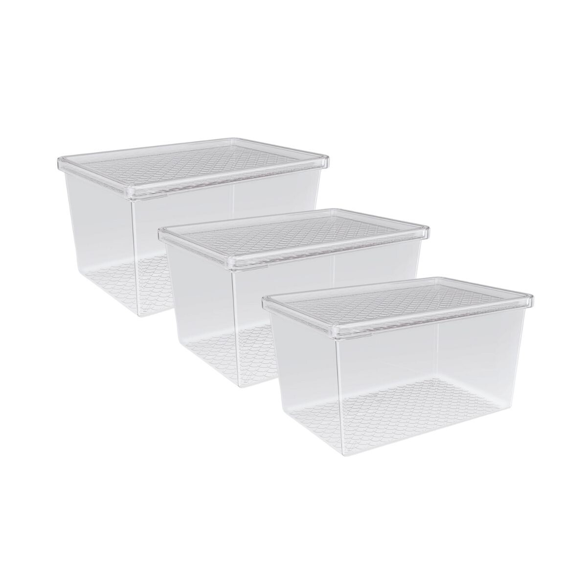 Set x3 Caja organizadora multiuso G 2,9L - TRANSPARENTE 