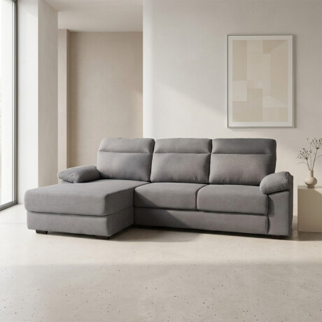 Rinconera Owen - Tela Microfibra - Chaise izquierdo 12091 (Gris)