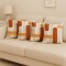 Set x4 funda de almohadones lisa 43 x 43 RAYAS NARANAJA