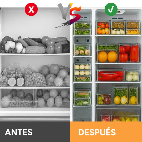 Juego de 7 Contenedores Recipientes Con Tapa Tarros Apilables Organizador IMBACK Blanco Juego de 7 Contenedores Recipientes Con Tapa Tarros Apilables Organizador IMBACK Blanco