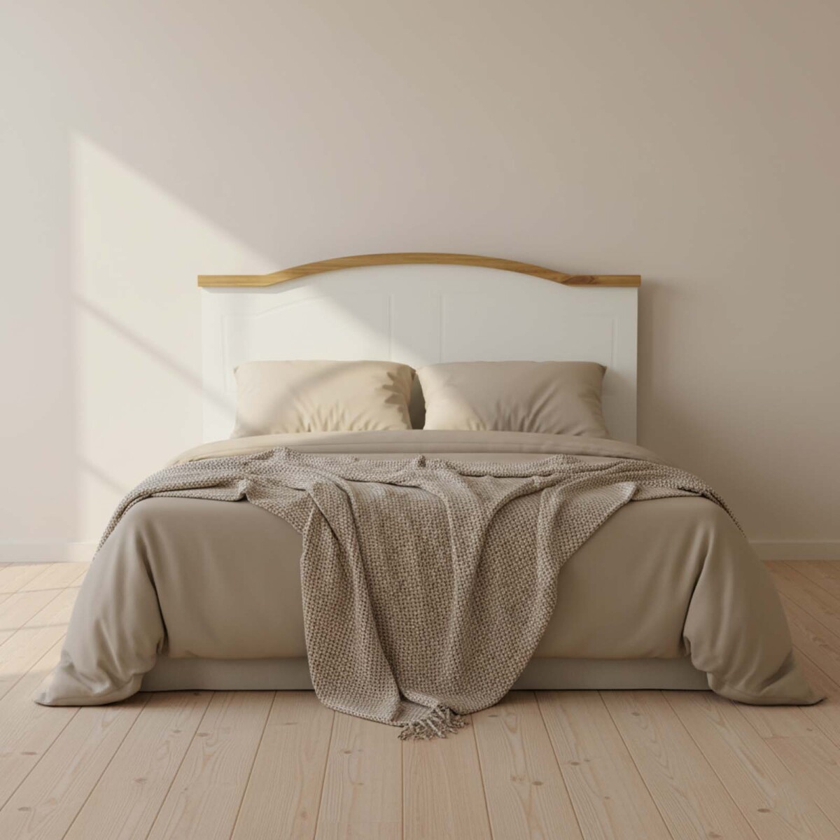 RESPALDO - 2 PLAZAS MDF-Y-MADERA NATURAL-BEIGE SMILE 