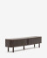 Mueble TV Mailen 2 puertas en chapa de fresno con acabado oscuro 200 x 50 cm