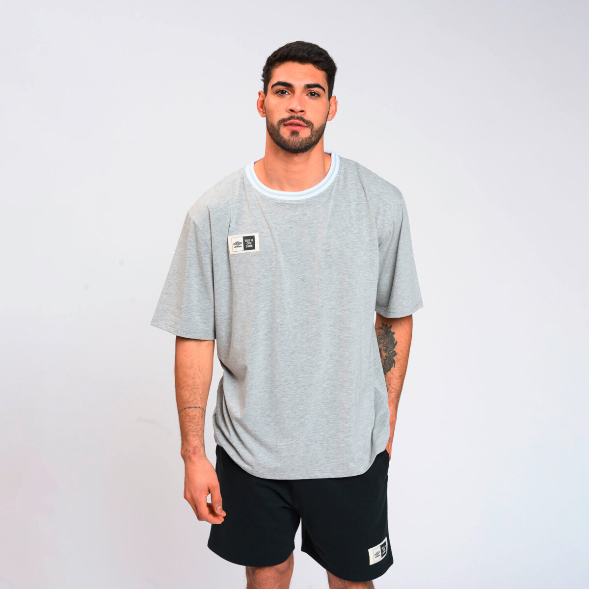 Camiseta University de Hombre - Gris 