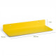 Estante plano grande para panel perforado pegboard metálico Amarillo