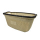 Canasto para ropa símil ratan 40 litros BEIGE
