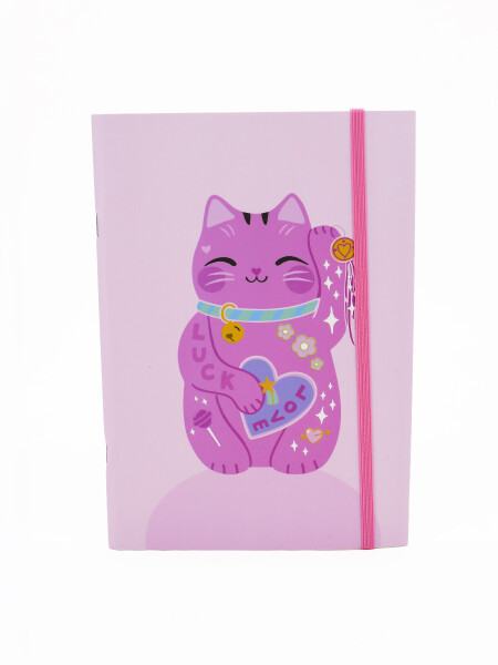 LIBRETA A5 GATO ROSADO