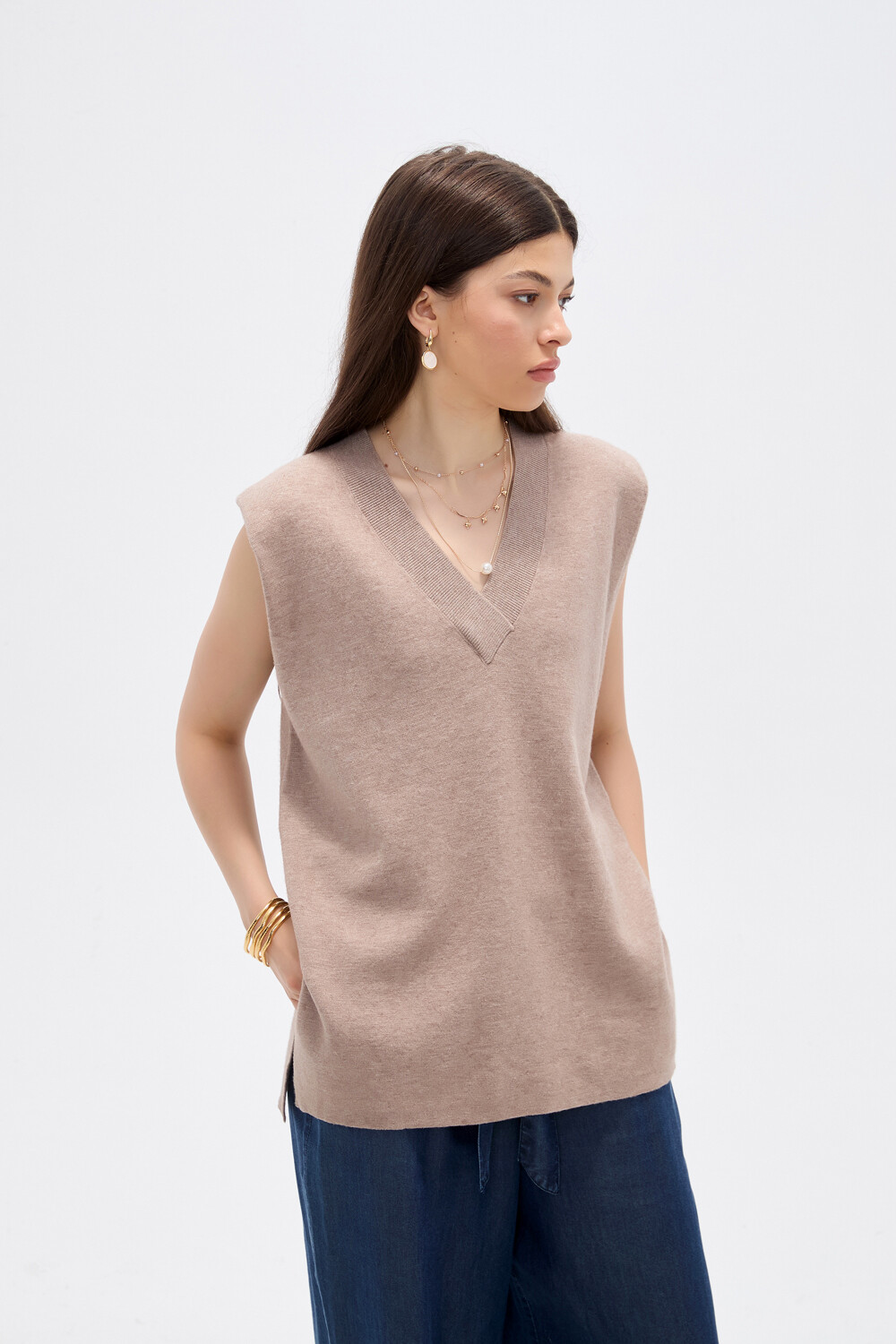 Chaleco Zairos Taupe Claro