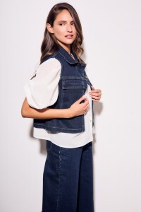 Chaleco Denim Bolsillos Jean