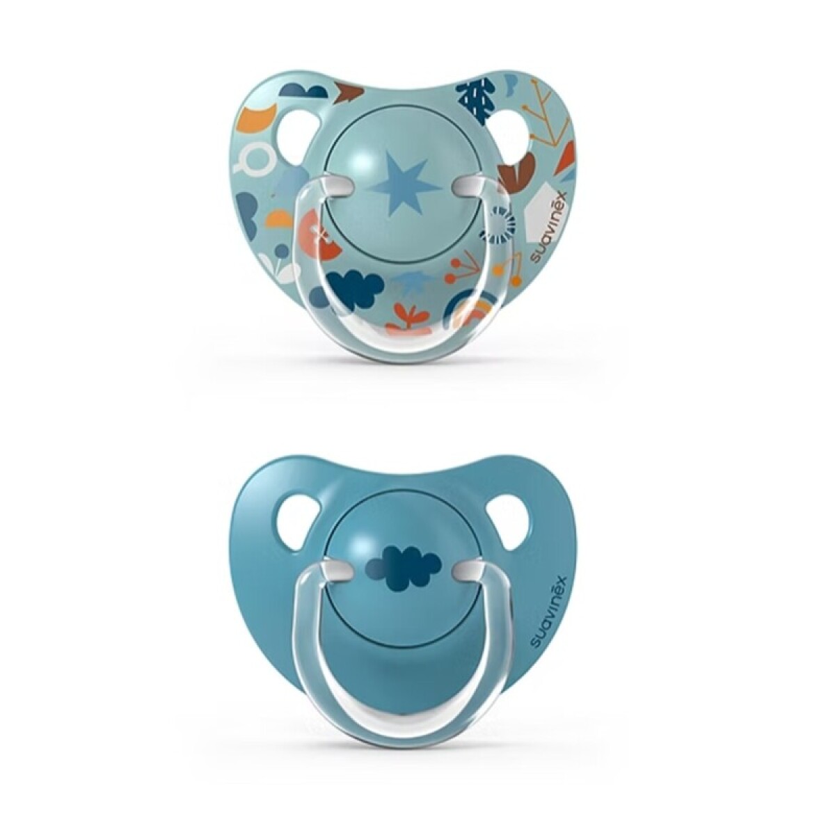 Set x2 chupete anatomico Suavinex 18m+ - forest celeste 