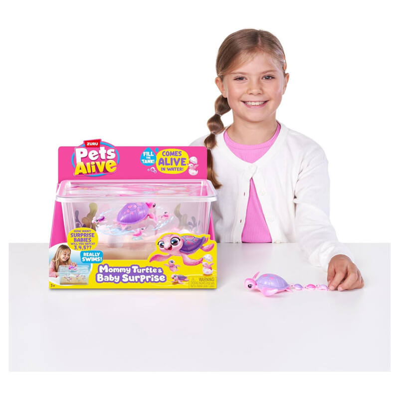 Pecera Mamá Tortuga Sorpresa con bebes Pets Alive Pecera Mamá Tortuga Sorpresa con bebes Pets Alive
