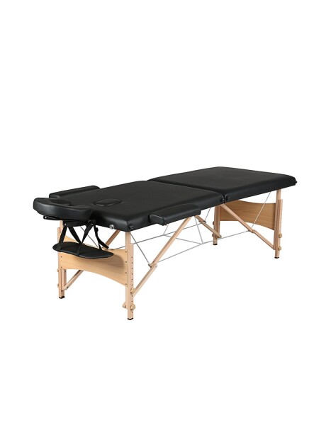 Camilla portable para masajes en madera Negro