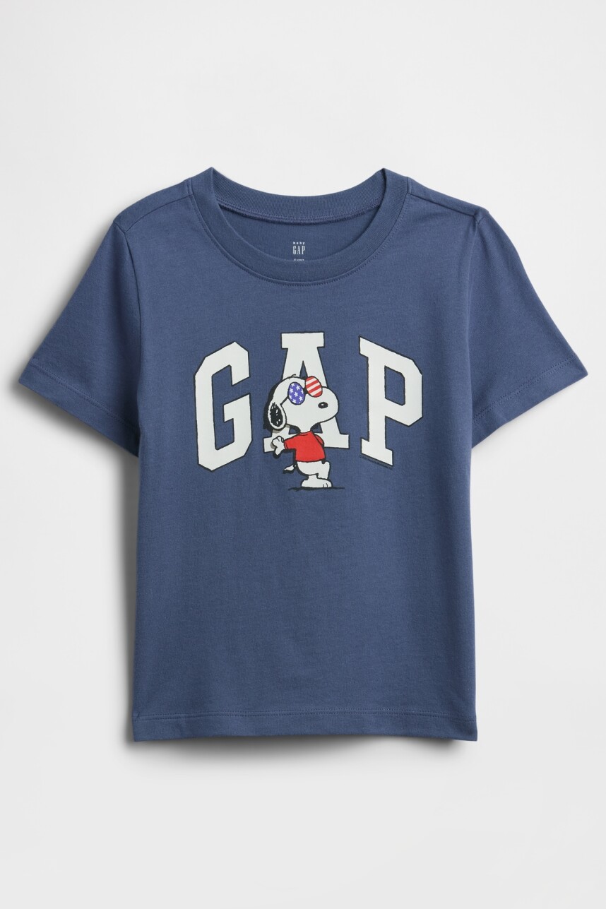 Remera Logo Snoopy Toddler Niño Quiet Blue