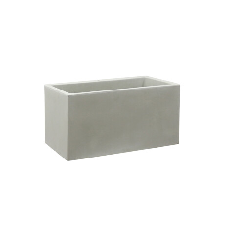 MACETA PLASTICO BLANCO CUBO