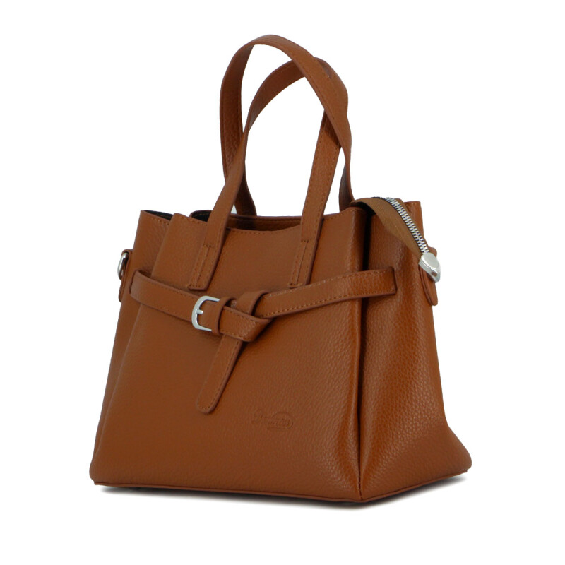 Darkness Cartera C/correa Larga-corta Y Detalle Camel
