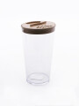 RECIPIENTE TRANSPARENTE BEIGE (V)