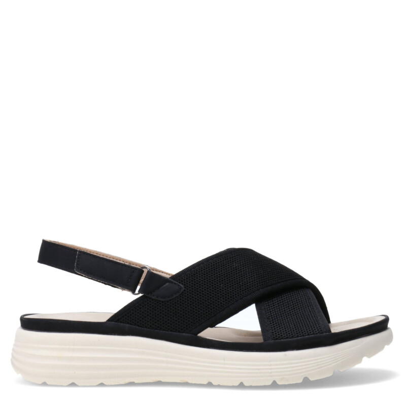 Sandalias de Mujer Lady Confort CHAPELLE con tiras cruzadas Negro