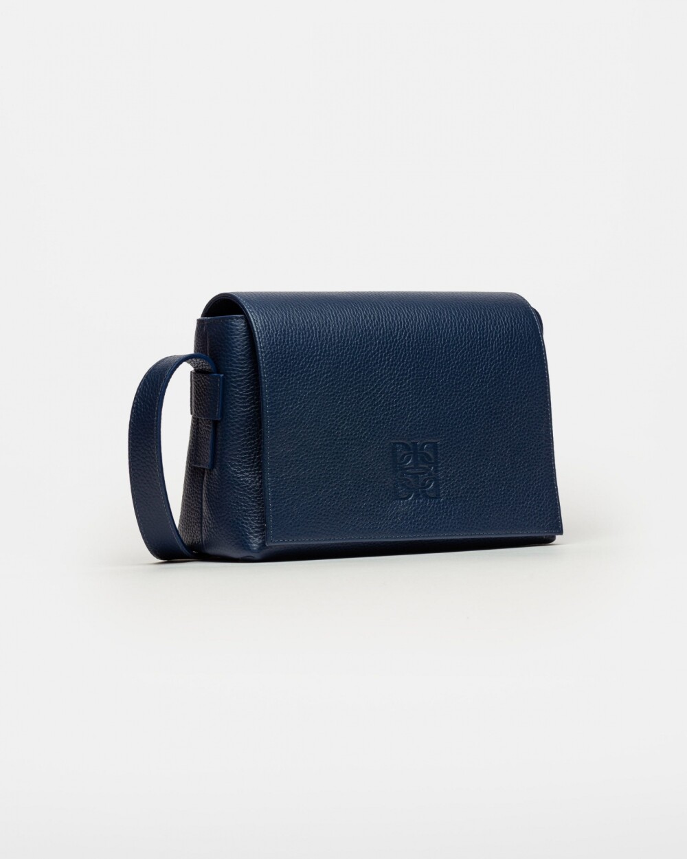Bandolera Hana en cuero graneado Marine Blue
