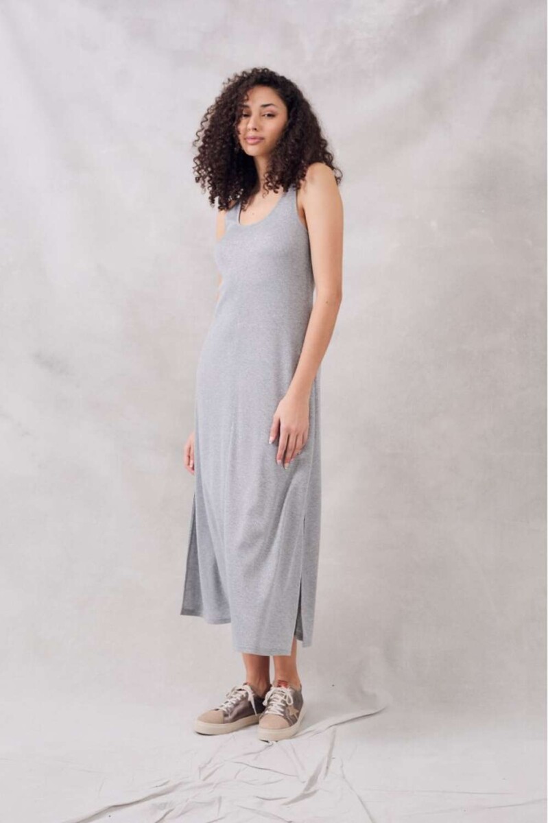 Vestido Lurex - Gris Melange 