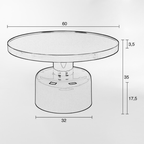 Mesa de centro GLAM Blanco - UNICO