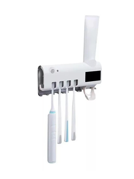 DISPENSADOR AUTOMATICO + PORTACEPILLOS BLANCO