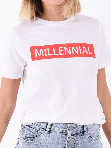 REMERA MILLENNIAL BLANCO