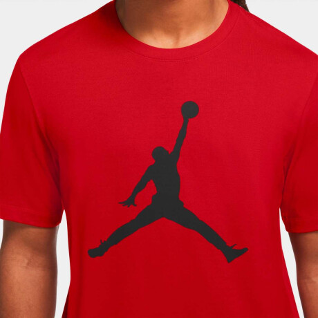 Remera M J Jumpman Manga Corta Media larga de Hombre Rojo
