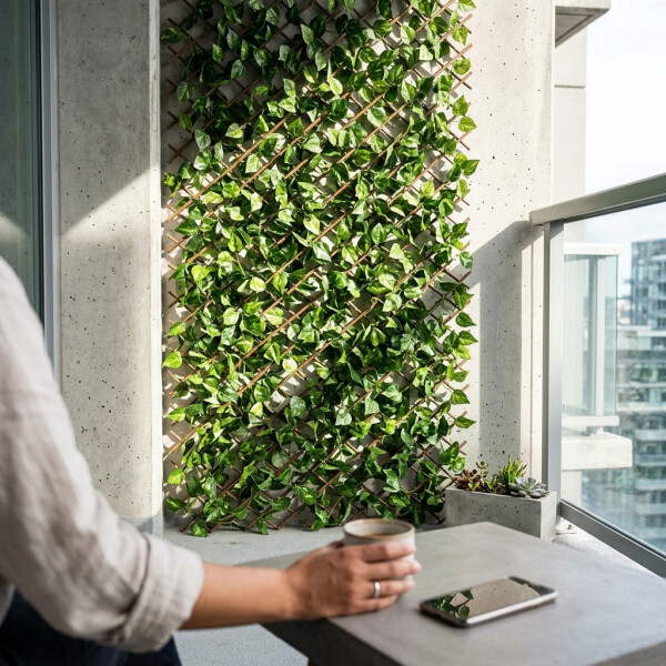 Cerca panel de hojas sintéticas 3.00x0.70m Cerca panel de hojas sintéticas 3.00x0.70m