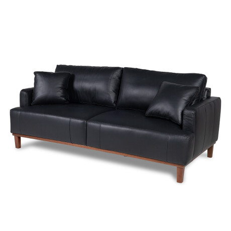 Sofá Allure - Cuero Básico - 3 cuerpos 1005 (Negro)