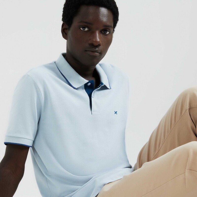 CAMISA POLO MM MASC CELESTE