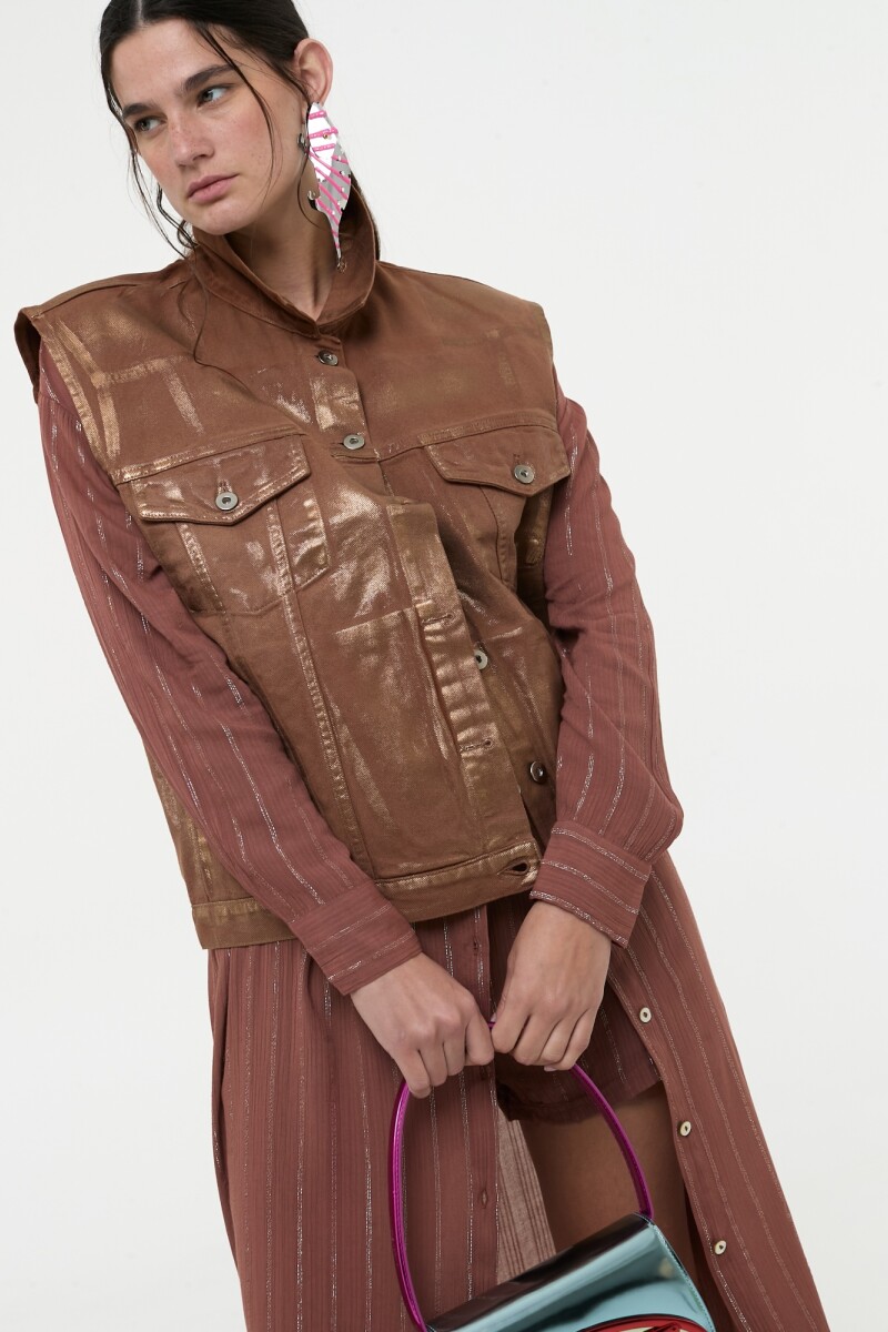 CHALECO DENIM Marron