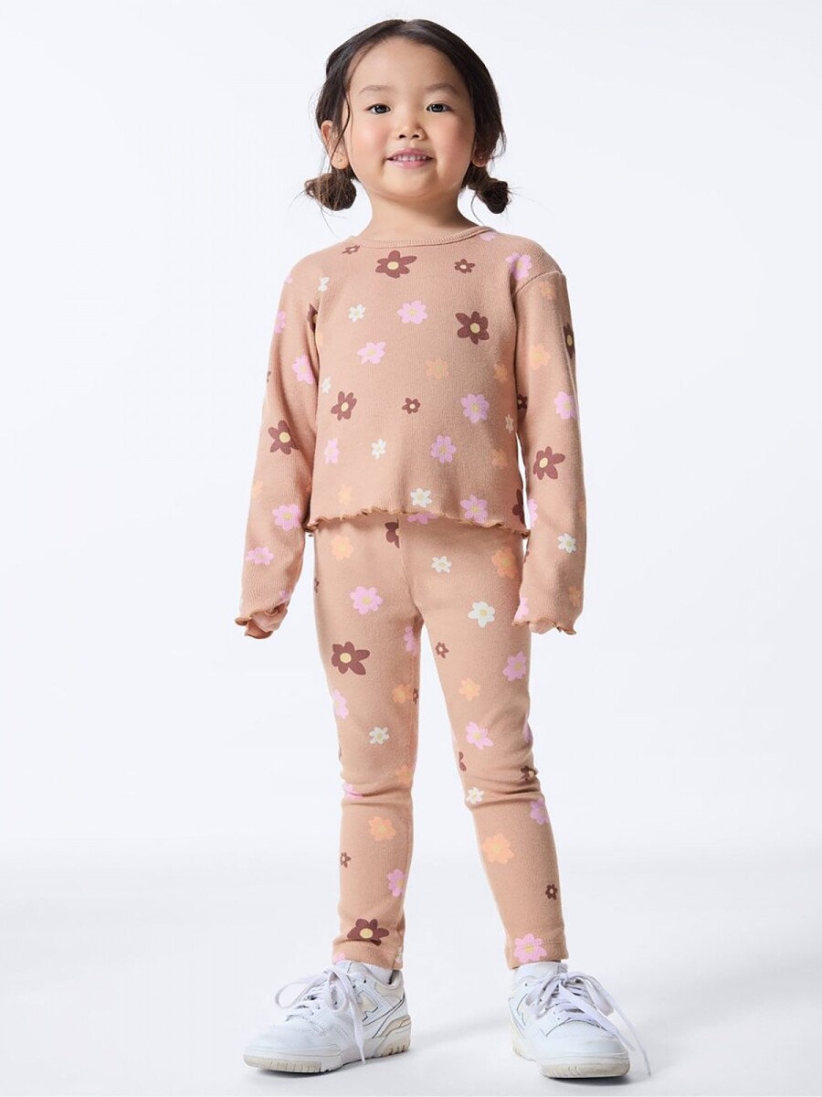CALZA INFANTIL ESTAMPADA - BEIGE 