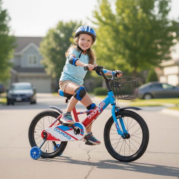 Bicicleta Infantil Doumoer R16 Canasto Parrilla Guardabarros Rojo 1